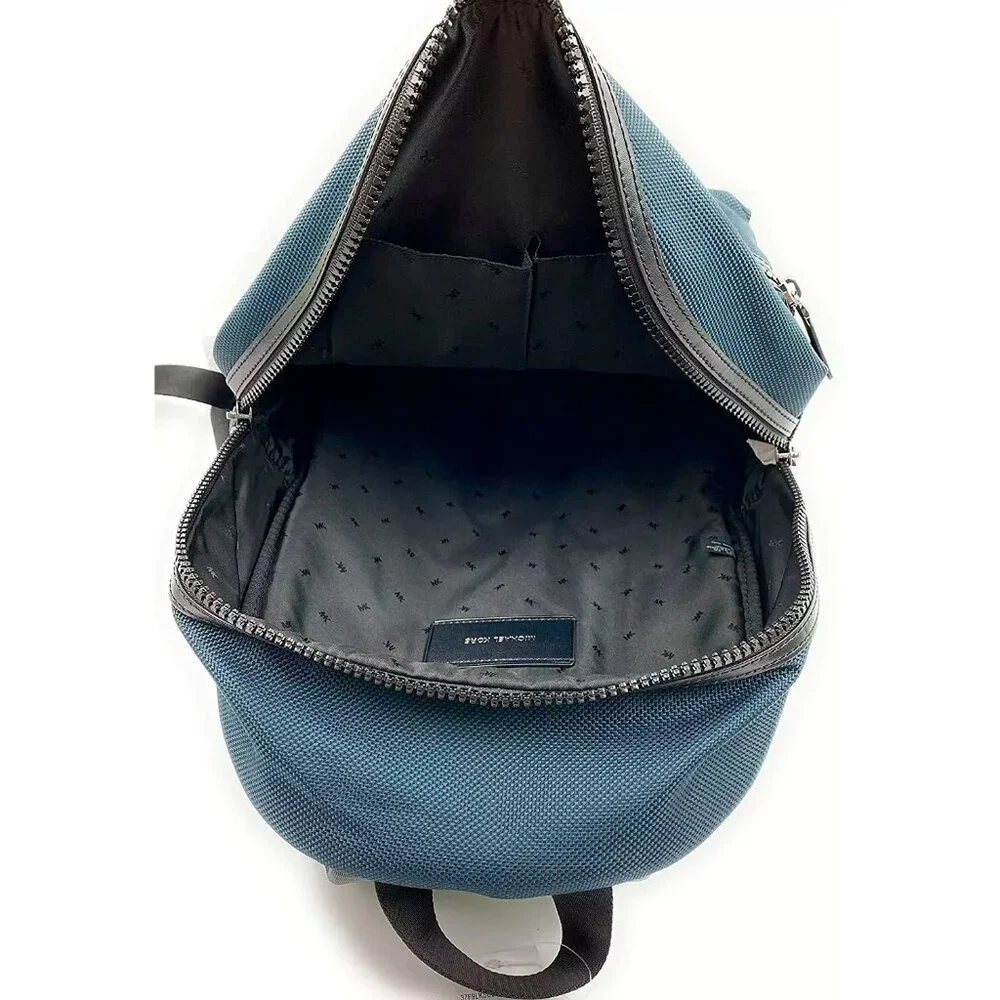 S Michael Kors Kent Sport Navy Blue Nylon Large Backpack 37F9LKSB2C $398 Retail
